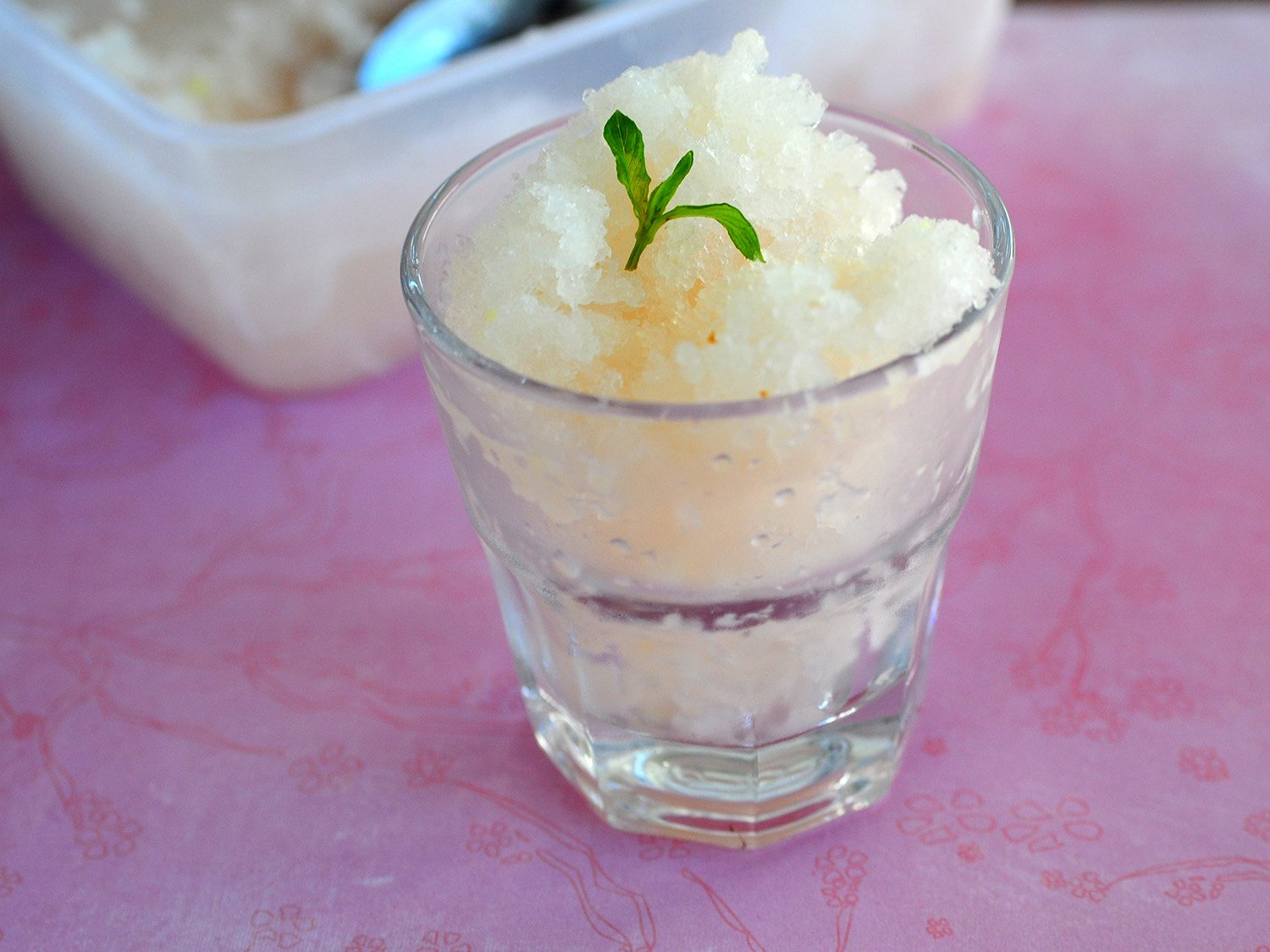 lychee and ginger sorbet